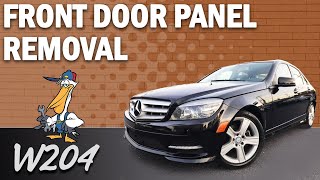 MercedesBenz W204 CClass Front Door Panel Removal [upl. by Curkell]