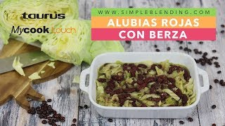 ALUBIAS ROJAS CON BERZA  Judías guisadas con col  Guiso de alubias con verdura [upl. by Amii]