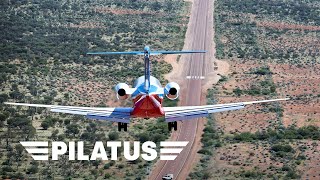 The PC24 returns First Ever Road Landing no Runway in the Australian Outback [upl. by Boigie]