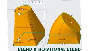 BLEND amp ROTATIONAL BLEND IN CREO 405060 [upl. by Shu762]