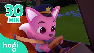 Join the Night Orange Bus  Wheels on the Bus  Compilation  Nursery Rhymes  Pinkfong amp Hogi [upl. by Acinoed]