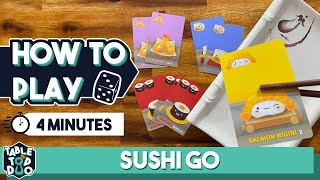 How to Play Sushi Go in 4 minutes Family Card Game Gamewright Games [upl. by Townsend]