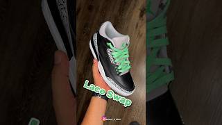 What’s the best lace color for the Jordan 3 Green Glow laceswap [upl. by Enovi]