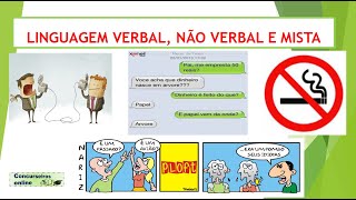 LINGUAGEM VERBAL NÃO VERBAL E MISTA [upl. by Roydd]