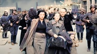 Polish Jews of the Warsaw Ghetto  Colorized World War II [upl. by Ecnedurp968]