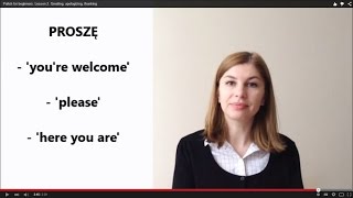 Polish for beginners Lesson 2 Greeting apologizing thanking [upl. by Retnyw]