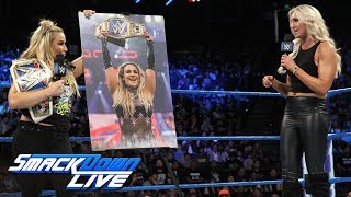 Natalya crashes Charlottes thank you to the WWE Universe SmackDown LIVE Sept 19 2017 [upl. by Ahsyek]