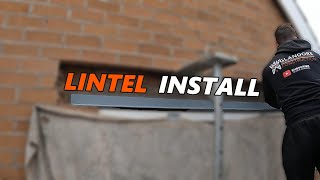 Bricklaying Lintel and cavity tray installation [upl. by Dickenson]