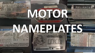 Motor Nameplates Full Lecture [upl. by Ammadas]