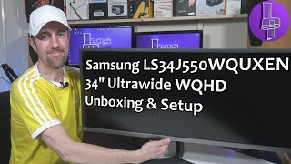 Samsung 34inch Ultrawide Monitor  Unboxing amp Setup UK 2020 [upl. by Coney754]