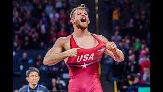 David Taylor takes out Olympic amp 2x World Champion Hasan Yazdanichara [upl. by Ramo]