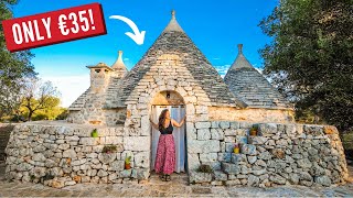 Luxury Tiny House On A Budget  Puglia Southern Italy Traditional Trullo Home [upl. by Naedan]