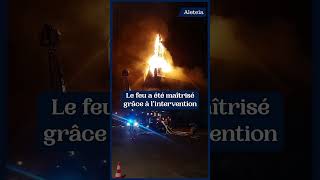 Un incendie dévaste léglise de St Omer [upl. by Ainwat]