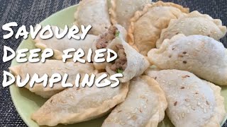 Moms Recipe Chinese Dim Sum Style Savoury Deep Fried Dumplings Ham Sui Gok [upl. by Aimal]