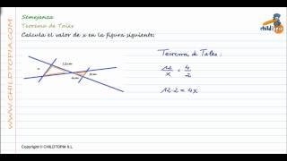 Semejanza Teorema de Tales 4º de ESO matemáticas [upl. by Armbrecht]