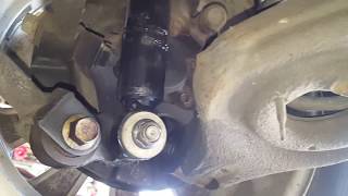 Hyundai rear shock removal  seized bushing [upl. by Karolina]