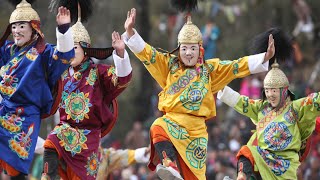 The Warriors Dance  Thimphu Tshechu  Dochula Tshechu  Thimphu Bhutan 🇧🇹  Mask Dance [upl. by Mikiso751]