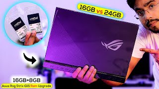 Boosting Performance ASUS ROG Strix G15 RAM Upgrade Comparison  16GB vs 24GB [upl. by Enilraep]