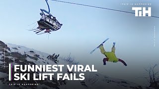 Funniest Viral Ski Lift Fails [upl. by Anewor706]