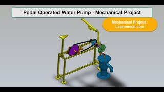 Pedal Operated Water Pump  Mechanical Mini Project [upl. by Timothee]