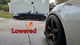 The Porsche 986 Boxster is finally lowered  BC Racing Coilovers [upl. by Eiramassenav]