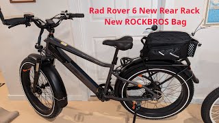 Rad Rover 6 Rear Rack with ROCKBROS bag Install [upl. by Euhc845]