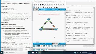 641 Packet Tracer  Implement Etherchannel [upl. by Tnilk443]