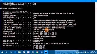 Windows tips and tricks ipconfig command to see if Internet connection is there when you have proble [upl. by Eila]