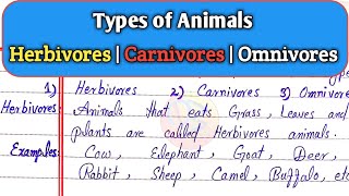 Types of Animals and their examples  classification of animals [upl. by Grant]