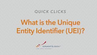 Quick Clicks What Is the Unique Entity Identifier UEI [upl. by Richela]