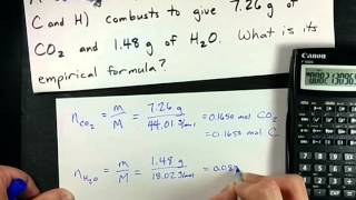 Empirical Formula from Combustion  Only Carbon and Hydrogen [upl. by Enna]