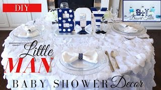 Little Man Baby Shower Decoration Ideas  DIY Boy Baby Shower Centerpiece [upl. by Htebasile]