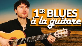 Votre tout PREMIER BLUES FACILE à la GUITARE tuto débutant [upl. by Annawaj]