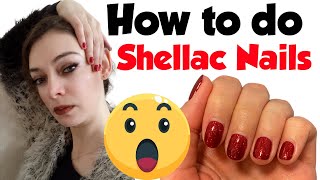 How to do Shellac Nails at Home Step by Step Guide [upl. by Auqinehs]