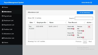 Payroll Management System in PHP MySQL with Source Code [upl. by Salita212]