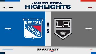 NHL Highlights  Rangers vs Kings  January 20 2024 [upl. by Nerrat]