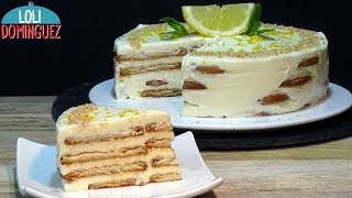 TARTA DE LIMÓN CON GALLETAS SIN HORNO Y SIN GELATINA Loli Domínguez  Recetas paso a paso [upl. by Barnard]