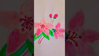 Flower with acrylic paint colourtutorial trending flowerart tanviflowerartideas [upl. by Massimo]