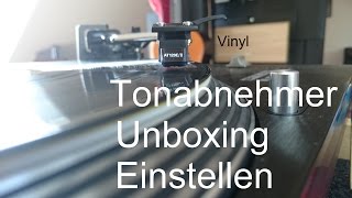 Plattenspieler Headshell Tonabnehmer ausrichten so gehts Unboxing Audio Technica  AT120EII [upl. by Airdnazxela877]