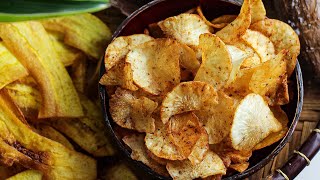 Chips de Manioc  Cassava chips [upl. by Holmes]