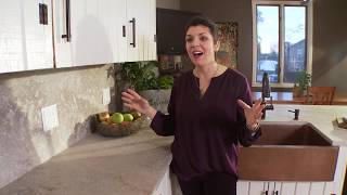 Anitra Mecadons Antique Farmhouse Kitchen Makeover with Caesarstone [upl. by Enytnoel]