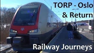 TORP Airport  Oslo City Centre Railway Journeys [upl. by Bari392]