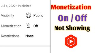 Monetization Option Not Showing 2022 In Youtube Studio  Fix Monetization Problem [upl. by Dalli773]