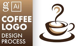 Coffee Logo Design Tutorial  Adobe Illustrator [upl. by Donica]