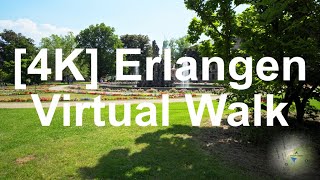 4K Erlangen  Germany  Virtual Walking Tour Through the City Center [upl. by Borlase]