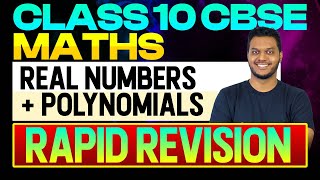 CBSE Class 10 Maths  Real Numbers  Polynomials  Rapid Revision  Eduport [upl. by Depoliti]