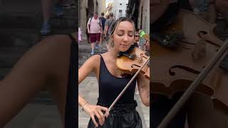 Calm Down 🌸🤍🦋🎻 violin violinist violincover violingirl streetartist shorts short rehviolin [upl. by Kwok]