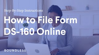 How To File Form DS160 Online StepByStep Instructions [upl. by Jit26]