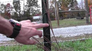 Barbed Wire and Tpost fence spacing [upl. by Wilonah912]