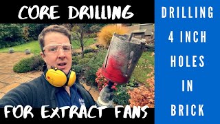 Core Drilling For Extractor Fan Installation  Electrician Life [upl. by Pogue]